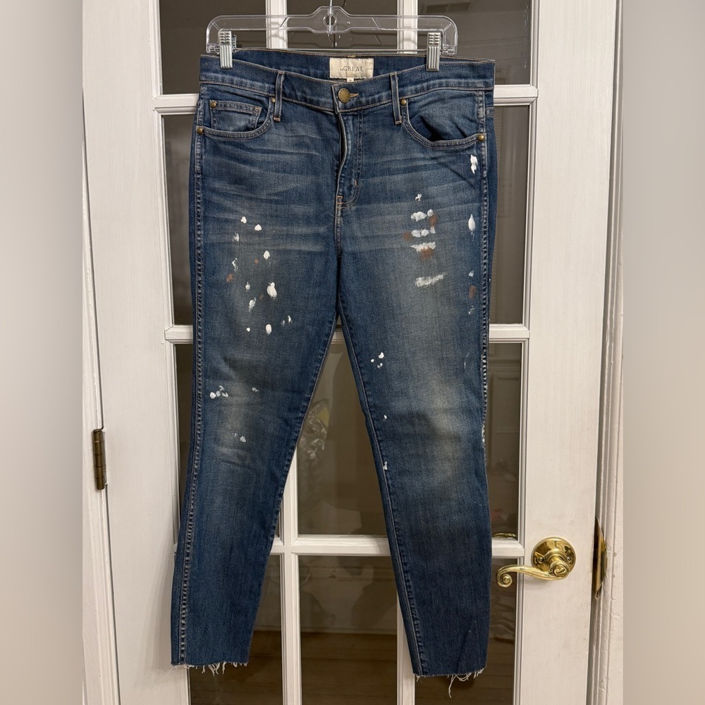 THE GREAT. Women’s Paint Splatter The Almost Skinny Jeans Size 29